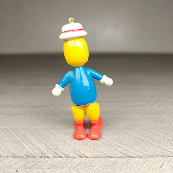 Vintage Wooden Anthropomorphic Duck Christmas Ornament Hand Painted - Picture 3 of 6